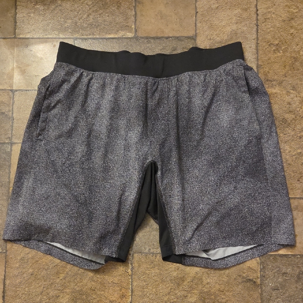 Men's lululemon T.H.E. Athletic Shorts Black and Gray Shorts XXL
